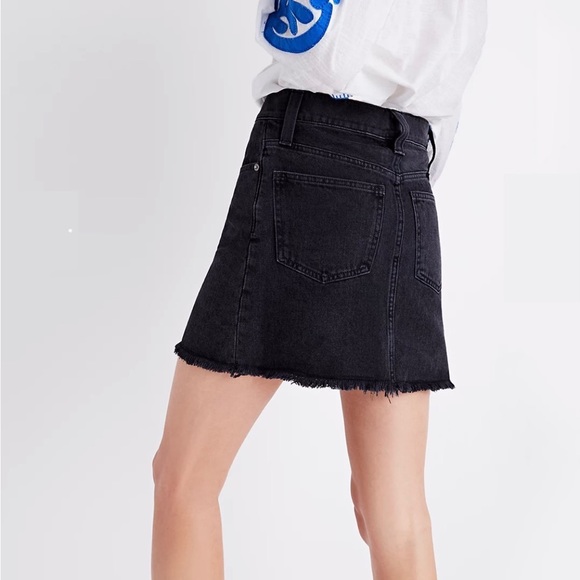 New Madewell Black Denim Mini Skirt size 26 NWT - Picture 4 of 8